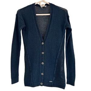 Vintage Hollister cardigan button up knit tunic grunge Y2K